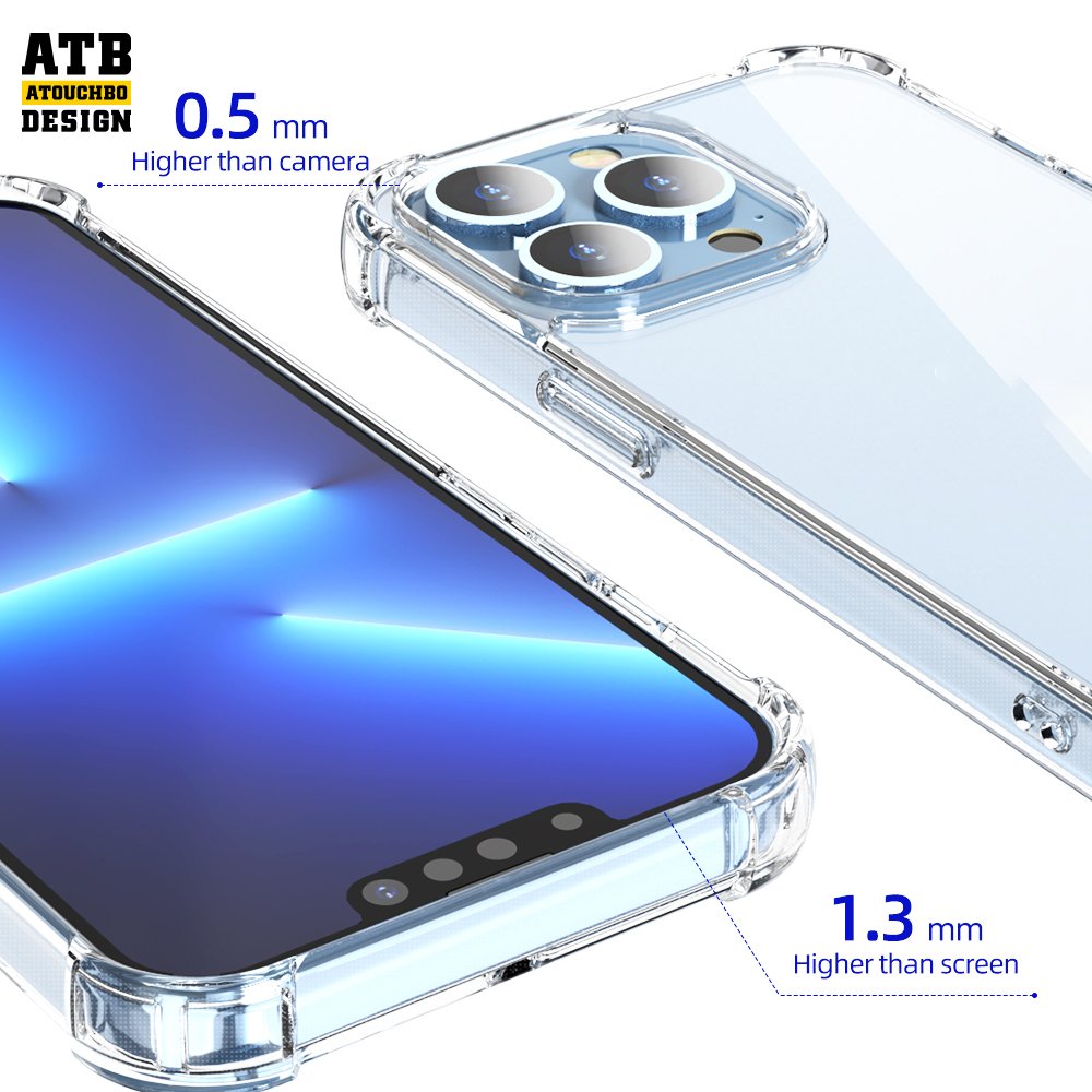 Atouchbo New King Kong inner airbag explosion-proof drop-proof 1.5 mobile phone case for iPhone Series 11 12 13 14 plus pro max
