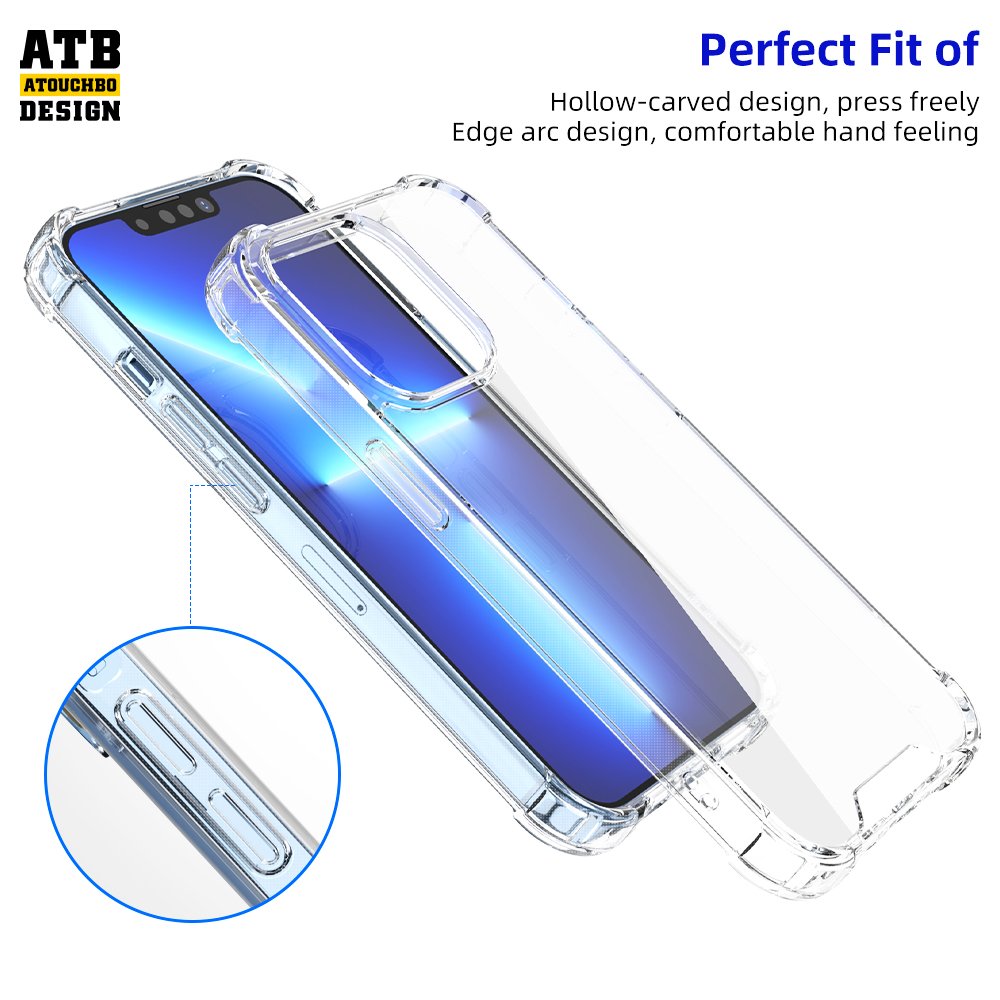 Atouchbo New King Kong inner airbag explosion-proof drop-proof 1.5 mobile phone case for iPhone Series 11 12 13 14 plus pro max