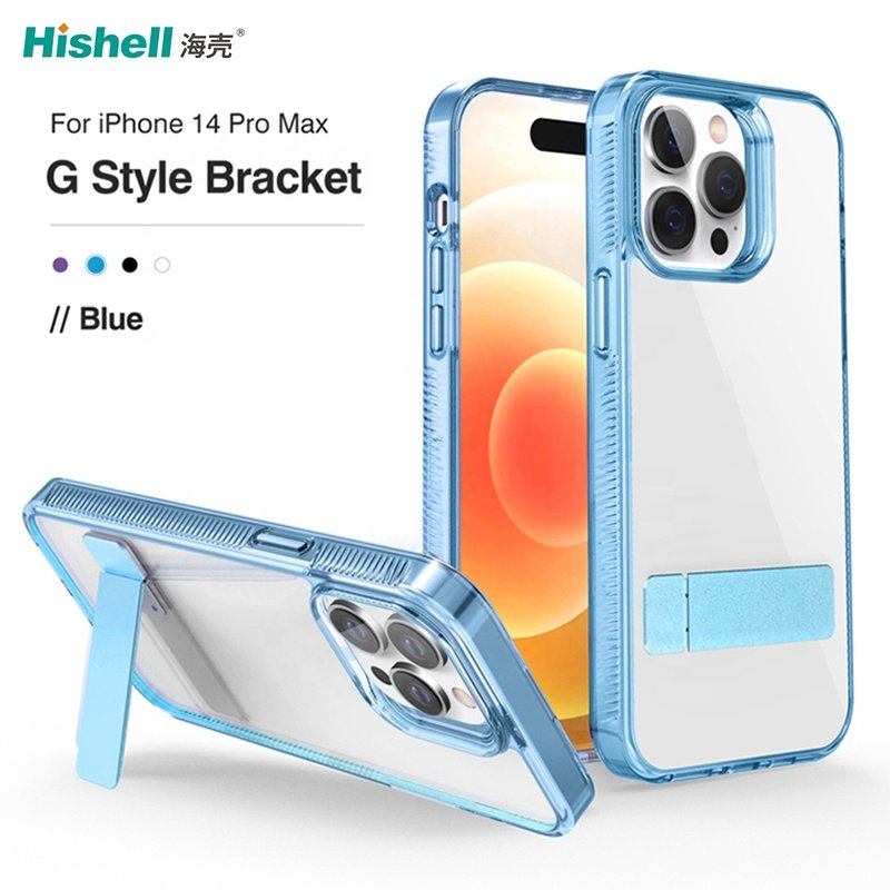 Crystal Anti Slip Mobile Phone Case With Stand For iPhone 14 Pro