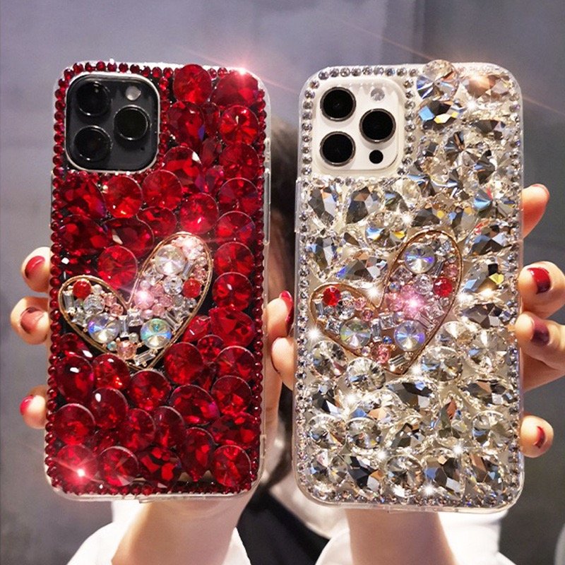 New Handmade Diamond Cell Phone Accessories For iphone 16 16Plus 16 Pro Max Rhinestone Bling Phone Case For Iphone 15 14 Pro Max