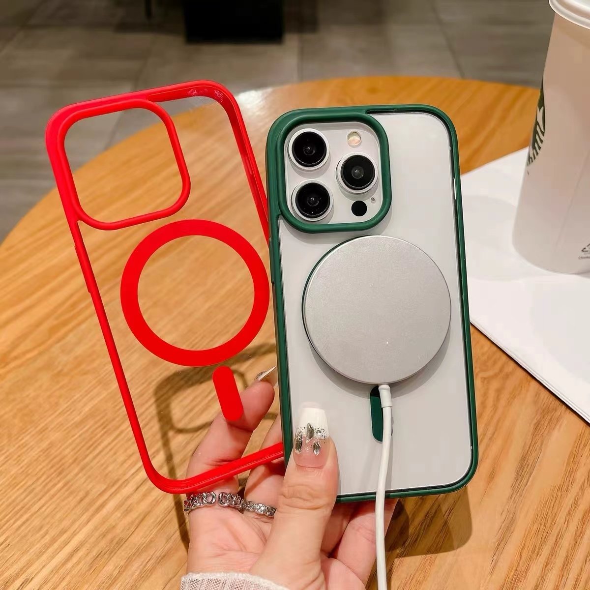 Luxury Magnetic Phone Case For iPhone 16 15 14 13 12 Pro XS Max Wireless Charging Anti-Yellowing Shockproof Clear Phone Cover