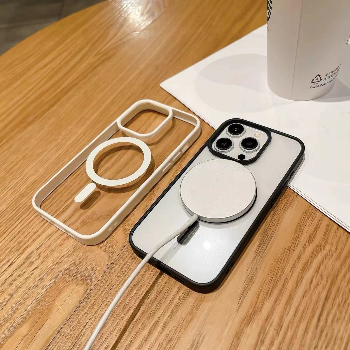 Luxury Magnetic Phone Case For iPhone 16 15 14 13 12 Pro XS Max Wireless Charging Anti-Yellowing Shockproof Clear Phone Cover