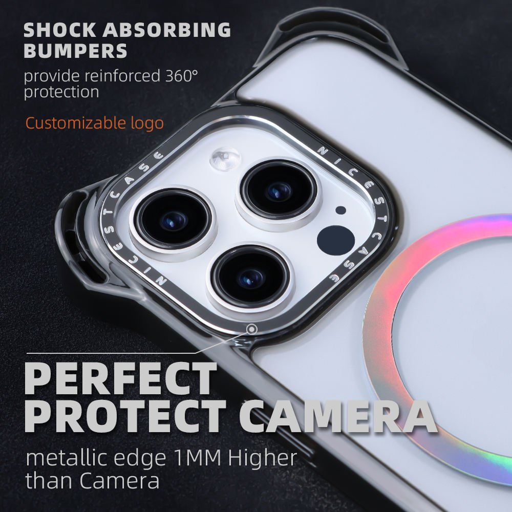 7.5M Anti Impact Clear Phone Case Bulk Wholesale TPU Magnetic Mobile Phone Case Custom Design FOR iPhone 15 14 13 Pro Max Case