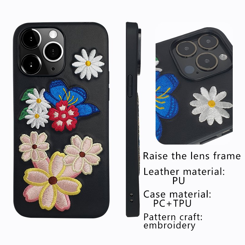 High Quality for phone Mobile Phone Case 14 Embroidery Custom Made phone case embroidery