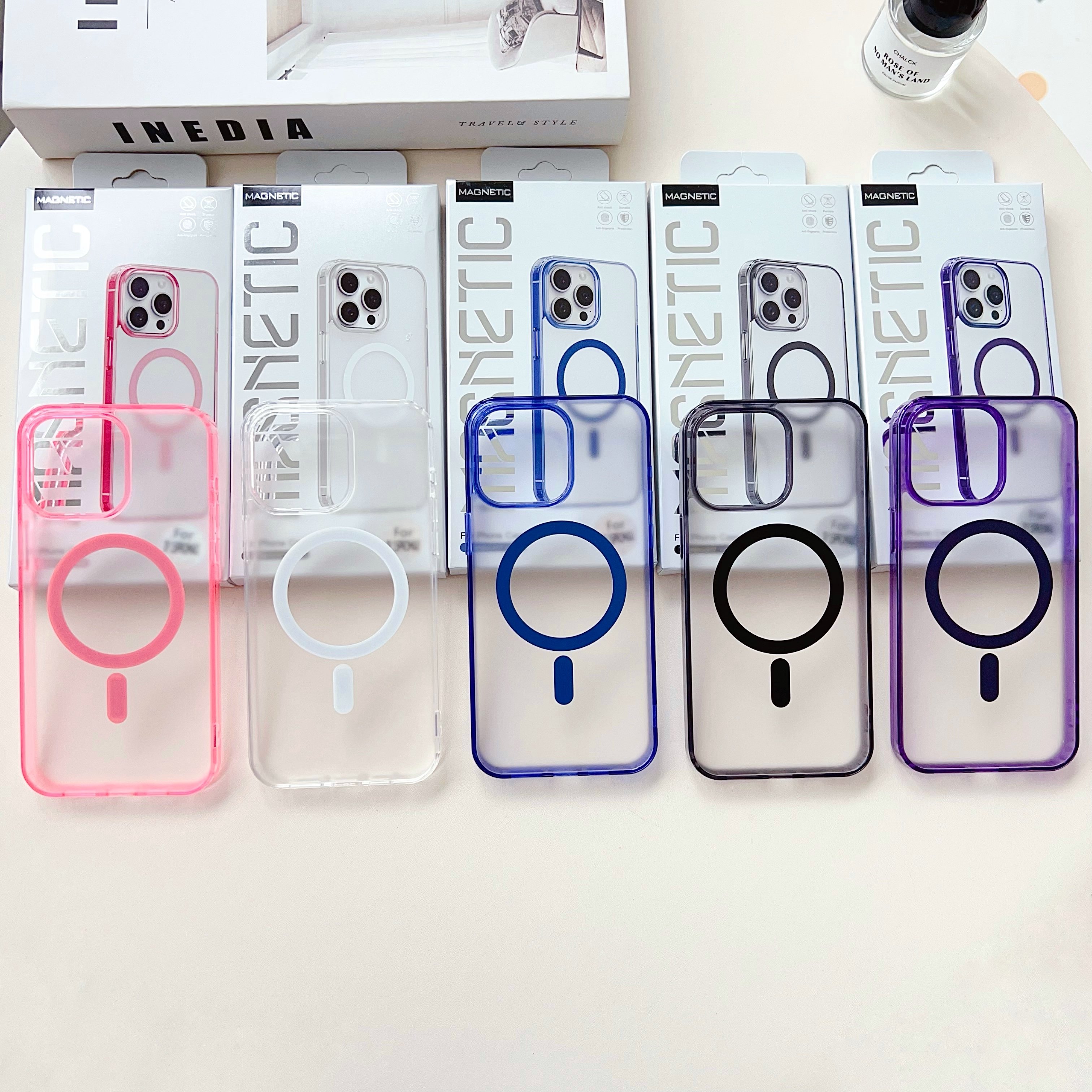 phone case for iphone16 15 14 13 12 clear Shockproof matte mobile phone case for iPhone 15 pro max Magnet Mo