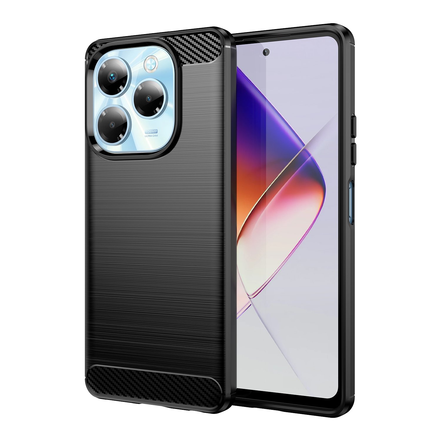 Luxury Brushed Texture Shockproof Silicone TPU Phone Case for Infinix Note 40X 5G