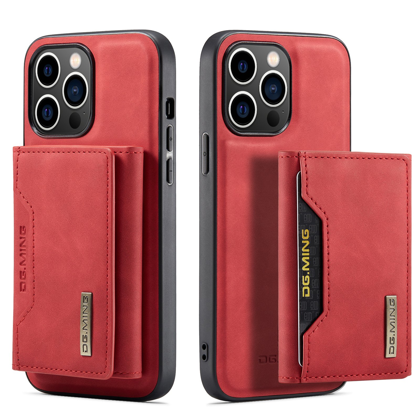 For Iphone 8 x xr xs max 11 12 13 14 Folder 2 in 1 Leather Wallet Case Cover With Magnetic Kickstand