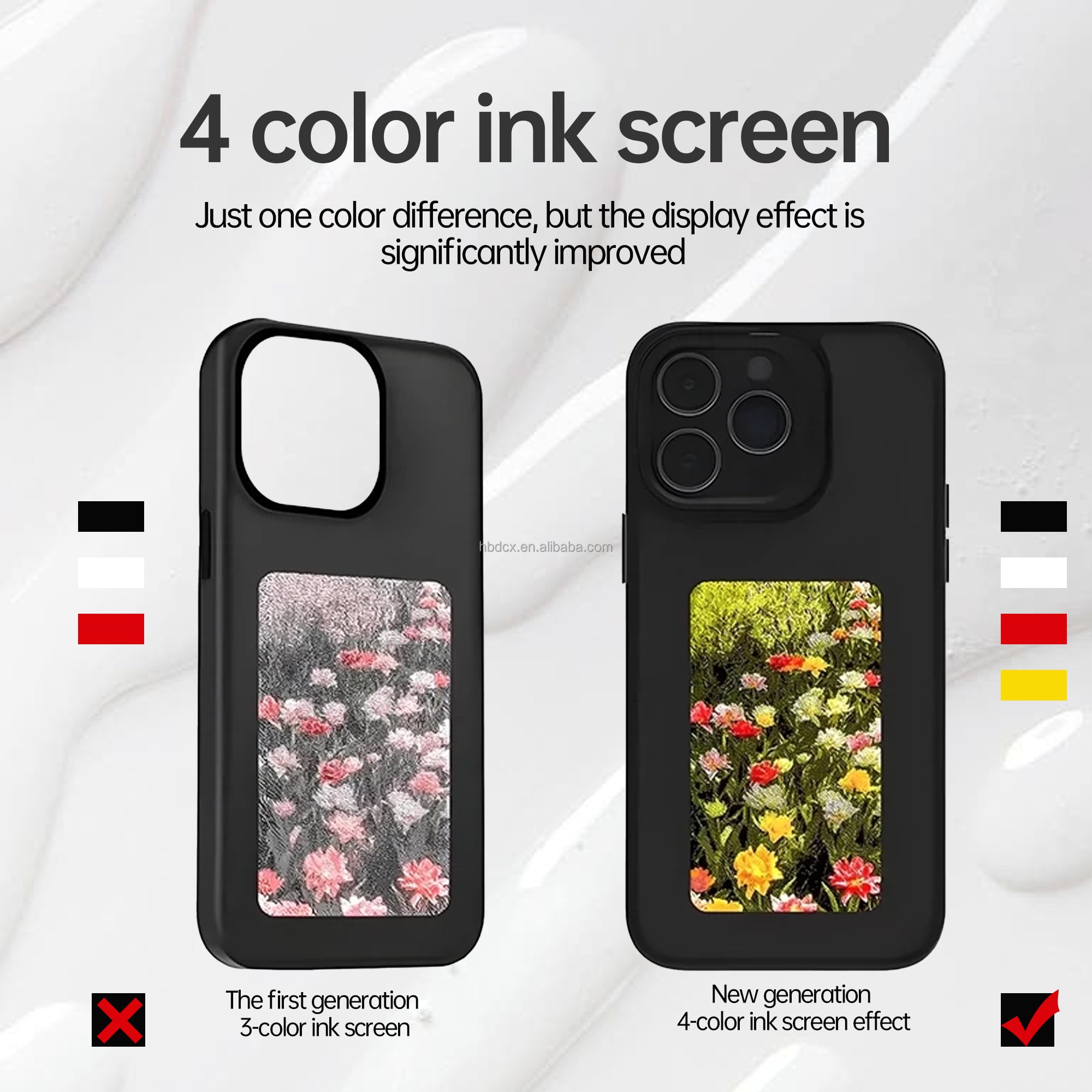 2024 New Designer Nfc Smart Ink Screen Display Mobile Phone Case Cover For Iphone 15 Pro Max Diy Cases The second generation