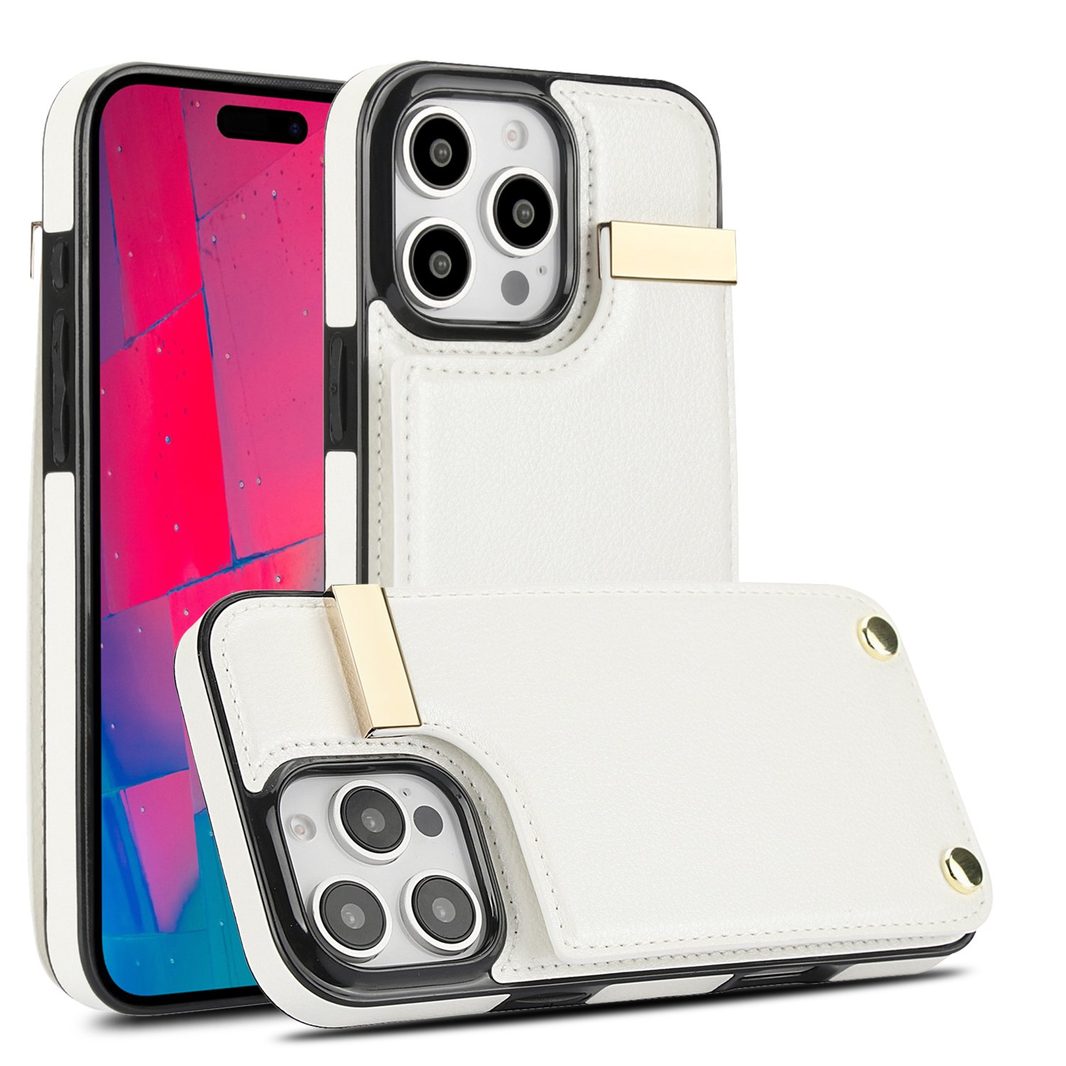Mobile phone case for iPhone 16 Pro max For iPhone 16 mobile phone holster Shockproof PU Leather Card Slots Phone Case