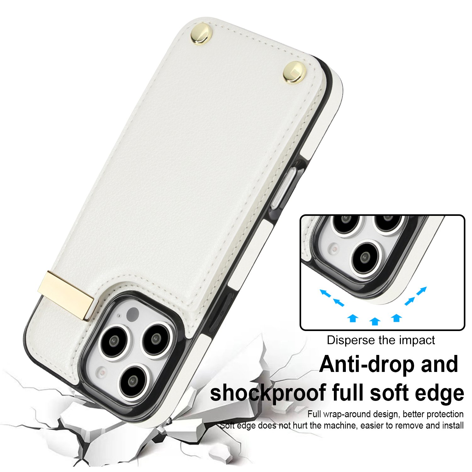 Mobile phone case for iPhone 16 Pro max For iPhone 16 mobile phone holster Shockproof PU Leather Card Slots Phone Case