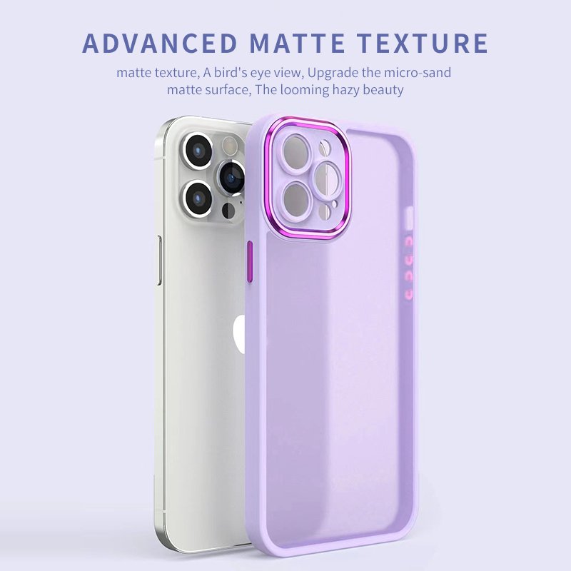 Luxury Mobile Phone Case Matte Plating Frame thin Clear Phone Cases For Samsung A12 A22 A32 A33 A52 A53 5g Case