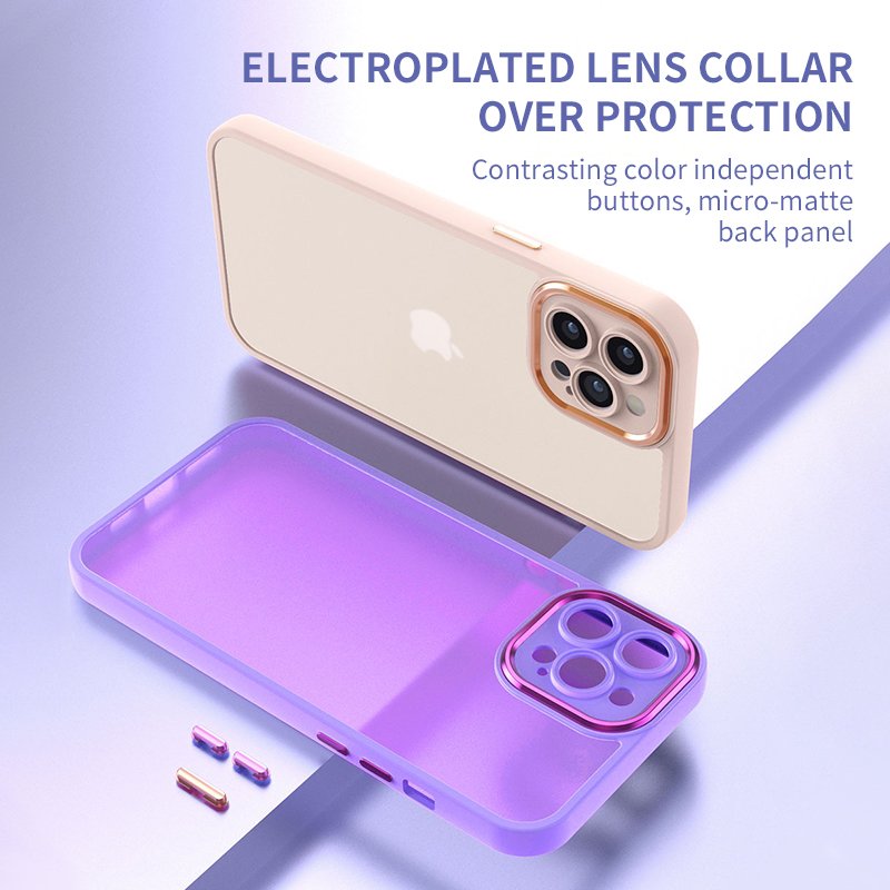 Luxury Mobile Phone Case Matte Plating Frame thin Clear Phone Cases For Samsung A12 A22 A32 A33 A52 A53 5g Case
