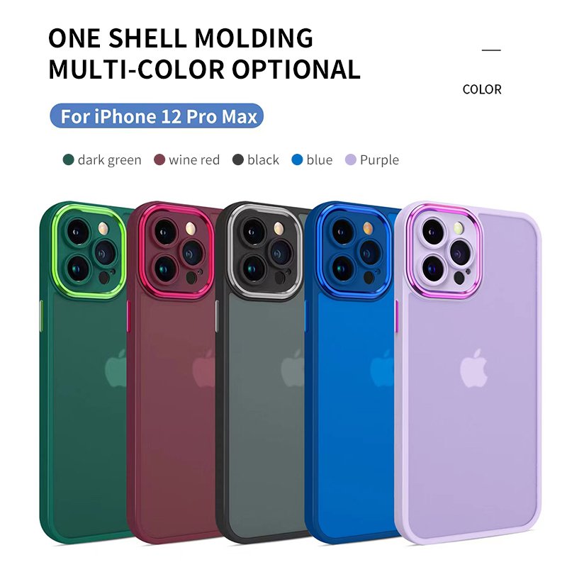 Luxury Mobile Phone Case Matte Plating Frame thin Clear Phone Cases For Samsung A12 A22 A32 A33 A52 A53 5g Case