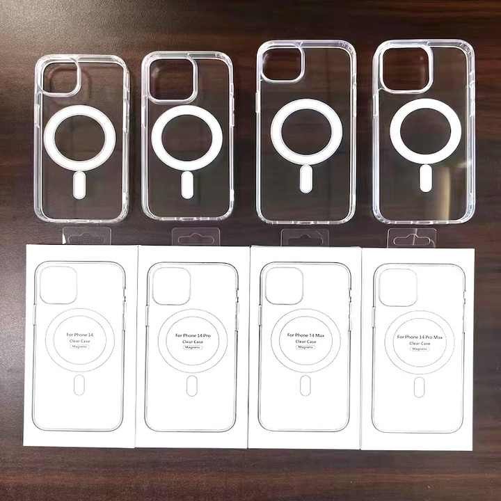 Hot Sale Luxury Clear Transparent Case for iPhone 15 16 Pro Max iPhone 16 Pro PC Wireless Charging Magnetic Cover New Condition
