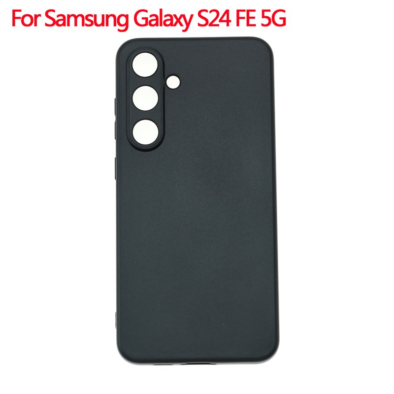 Manufacturer Wholesale Matte TPU Cases Soft Frosted Back Cover Silicone Mobile Phone Case For Samsung Galaxy S24 FE 5G Black