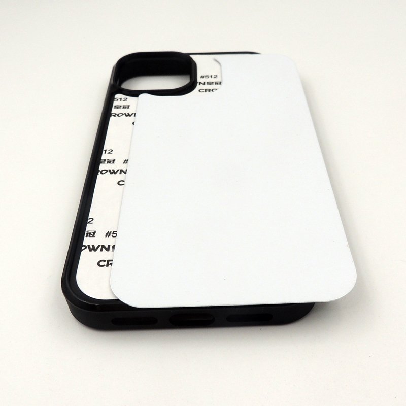 Factory Sales Soft Rubber 2D Blank Sublimation Mobile Phone Case For Iphone 14 ,Diy Printing Phone Cover With Metal Sheet