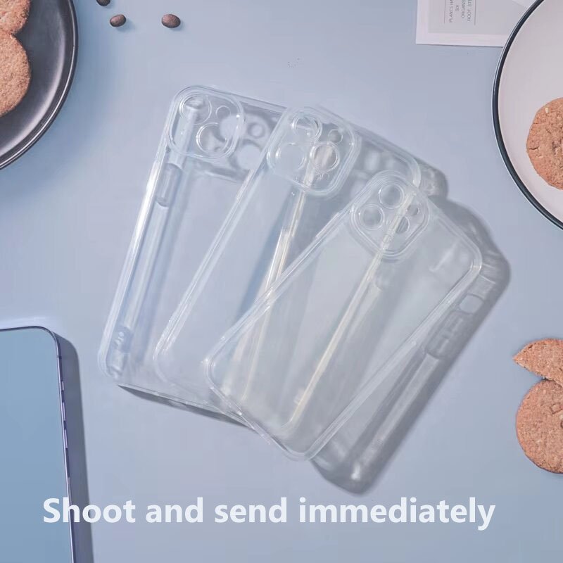 Back Cover Soft TPU Clear Transparent Sublimation Custom Cell Mobile Phone Case For iPhone 15 14 13 12 11 Pro Max 8 X Plus xr xs