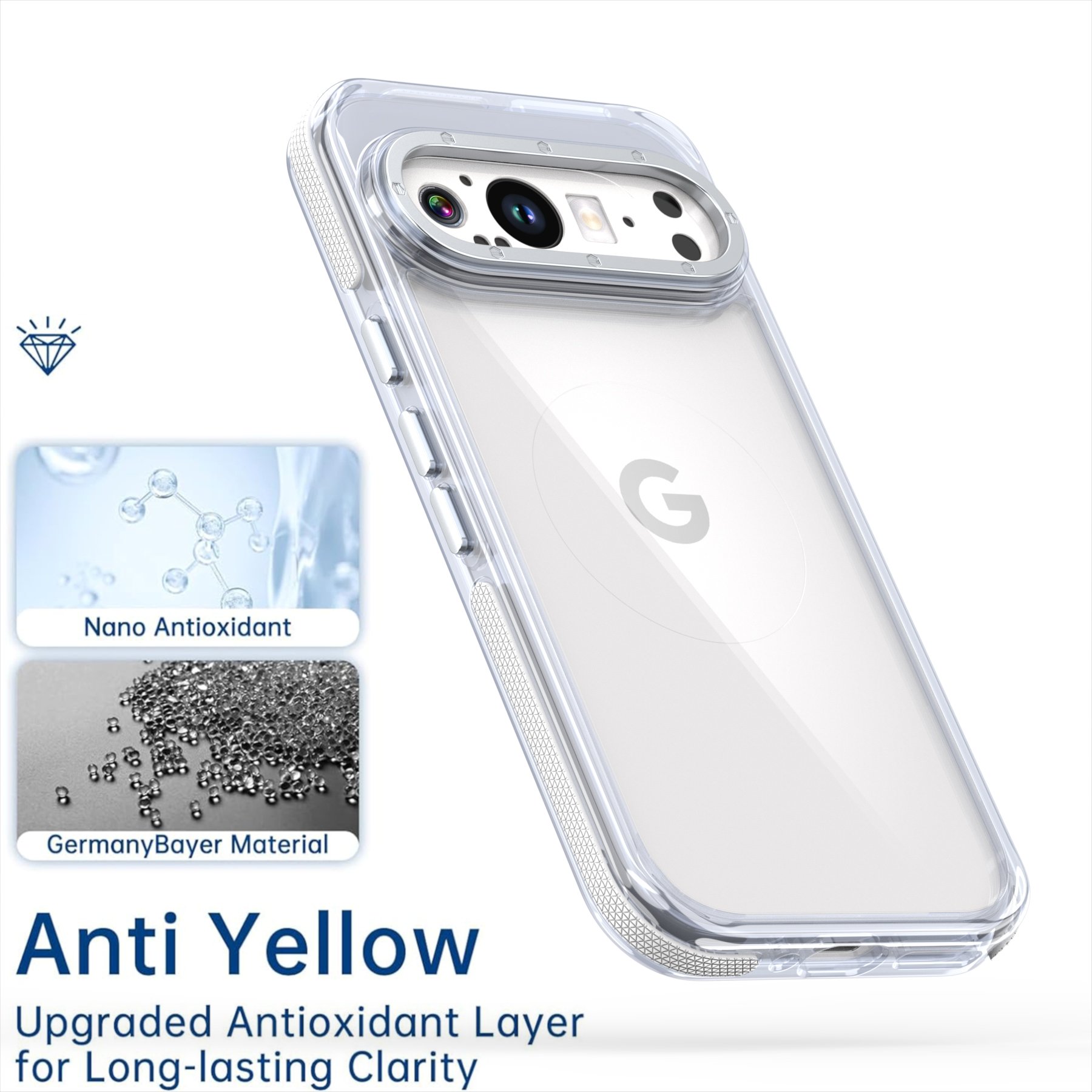 Manufacturer Wholesale Mobile Phone Case Hard Anti-yellow Tpu Multi-colors Shockproof Phone Case For Google Pixel 9ProXL 5G