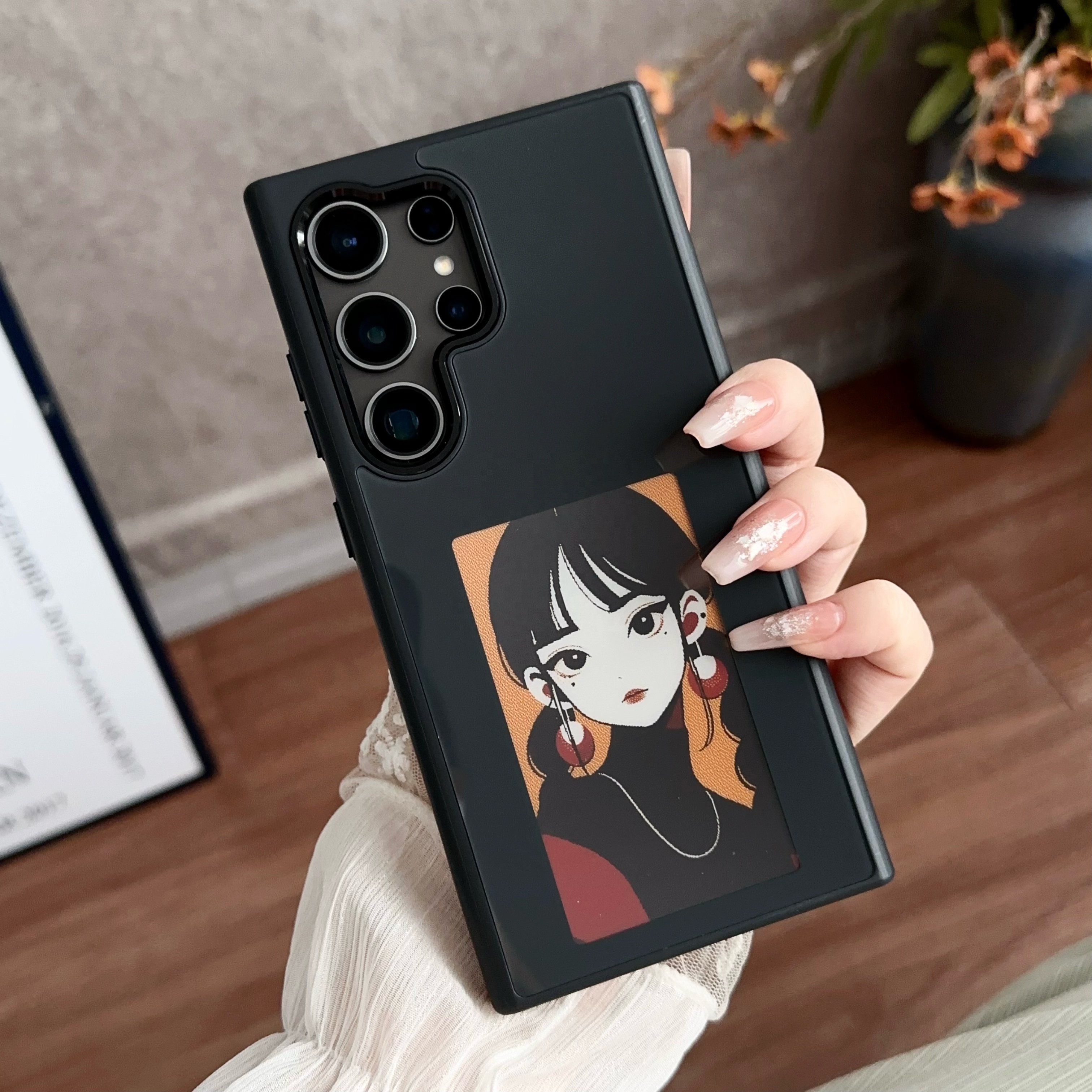 New Designer Luxury Nfc Smart E Ink Screen Display Mobile Phone Case Cover For s24 Diy Cases