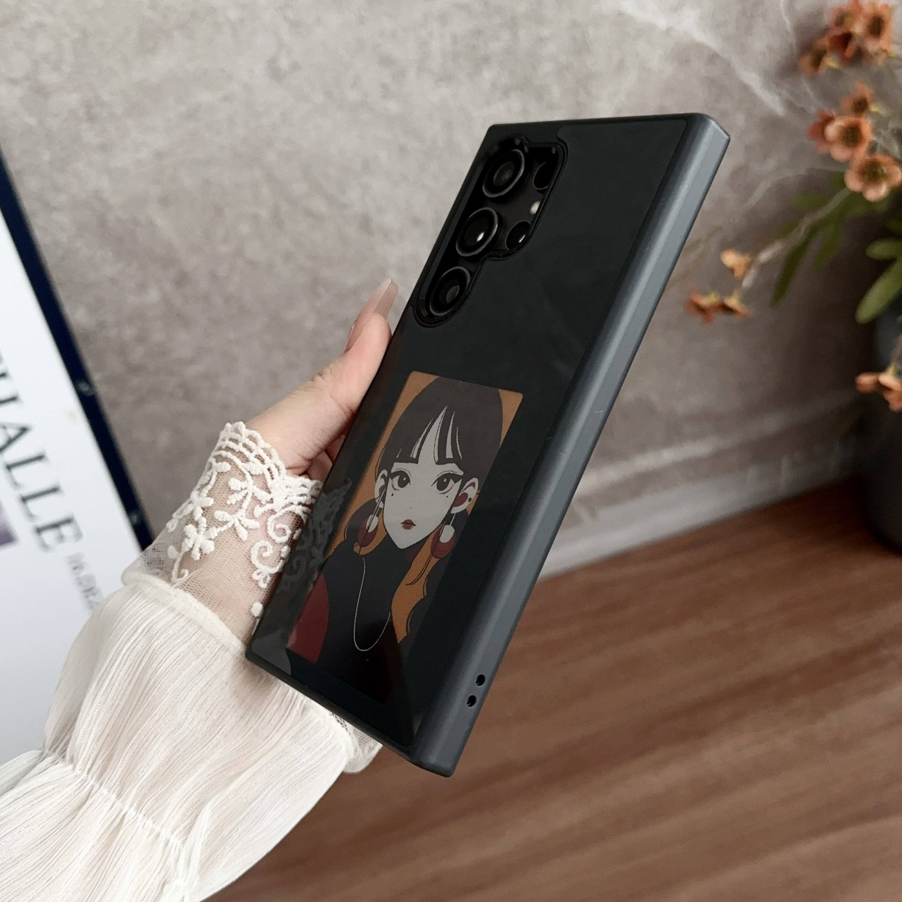 New Designer Luxury Nfc Smart E Ink Screen Display Mobile Phone Case Cover For s24 Diy Cases