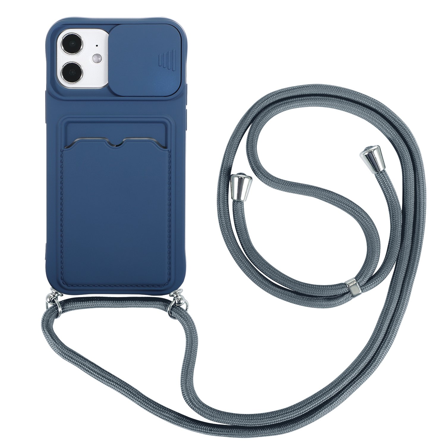 2023 Camera Protection Crossbody Strap Bag for Phone Case Push Window Mobile Shell Phone Case for Iphone 15 Pro Max PC Sport