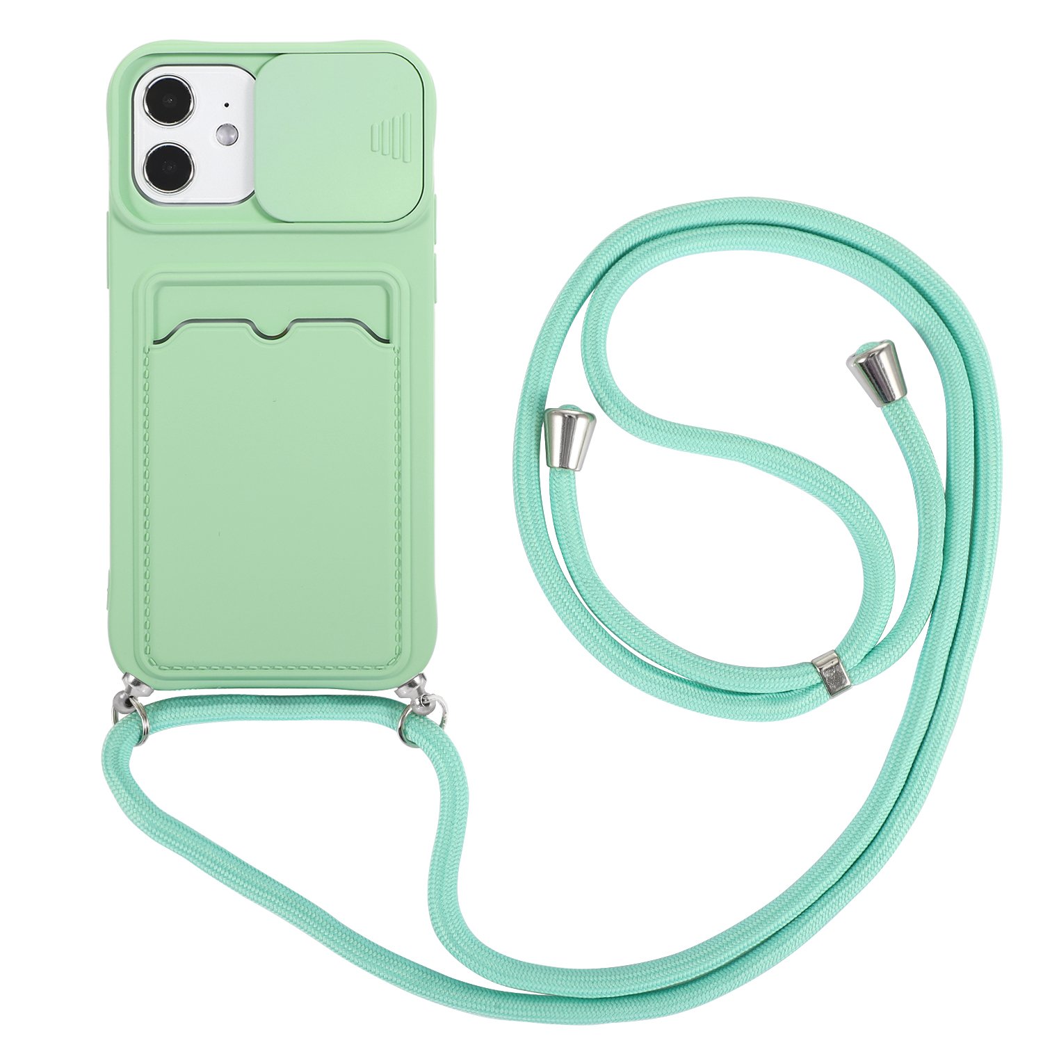 2023 Camera Protection Crossbody Strap Bag for Phone Case Push Window Mobile Shell Phone Case for Iphone 15 Pro Max PC Sport