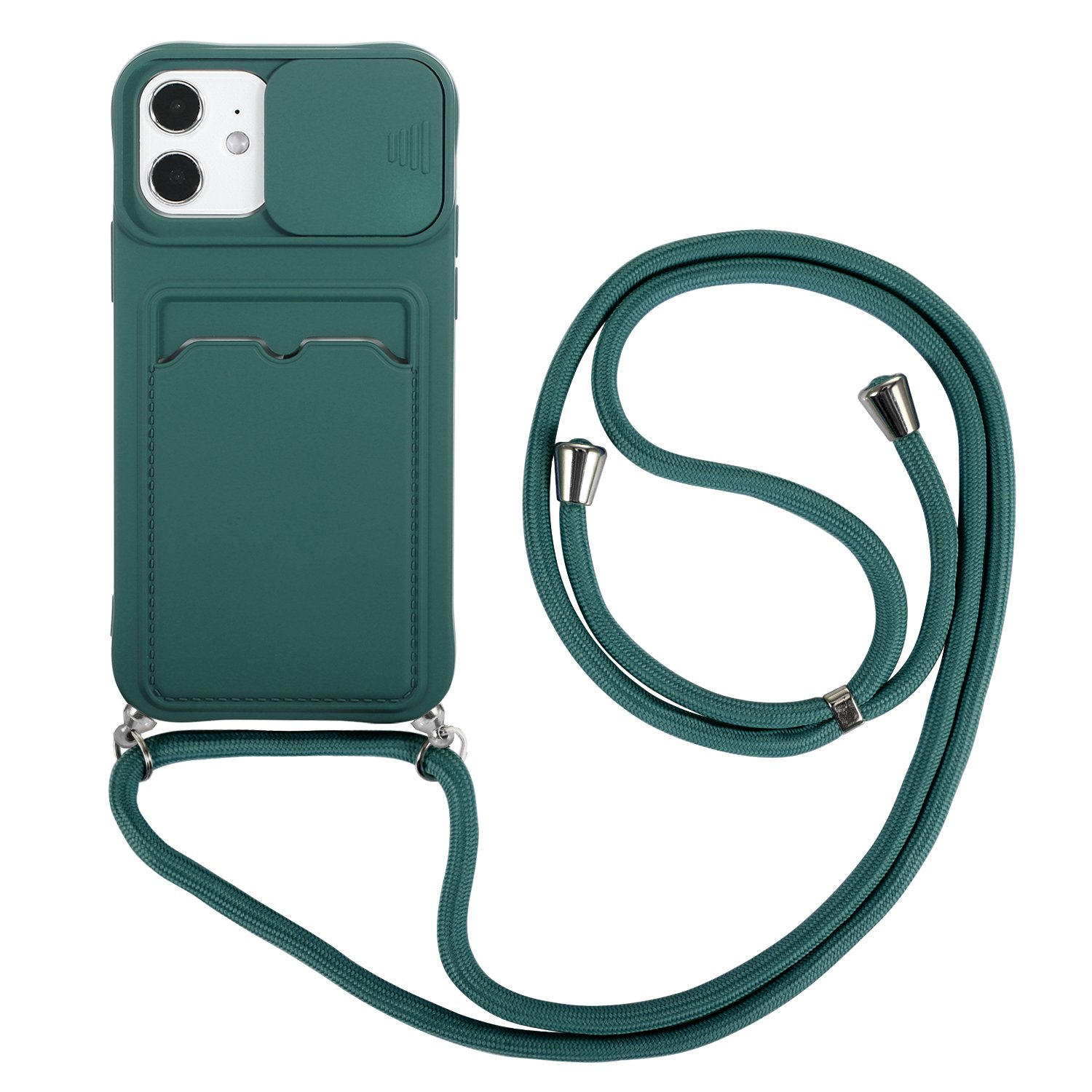 2023 Camera Protection Crossbody Strap Bag for Phone Case Push Window Mobile Shell Phone Case for Iphone 15 Pro Max PC Sport