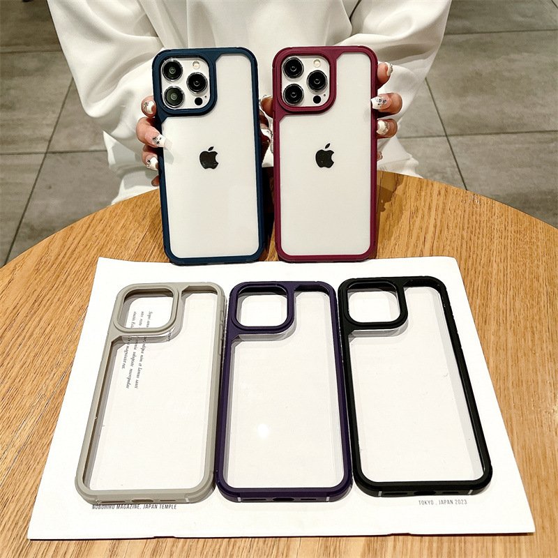 High quality Strong Protection Phone shockproof Cover For iPhone 12 13 14 15 16 Acrylic PC Transparent phone case