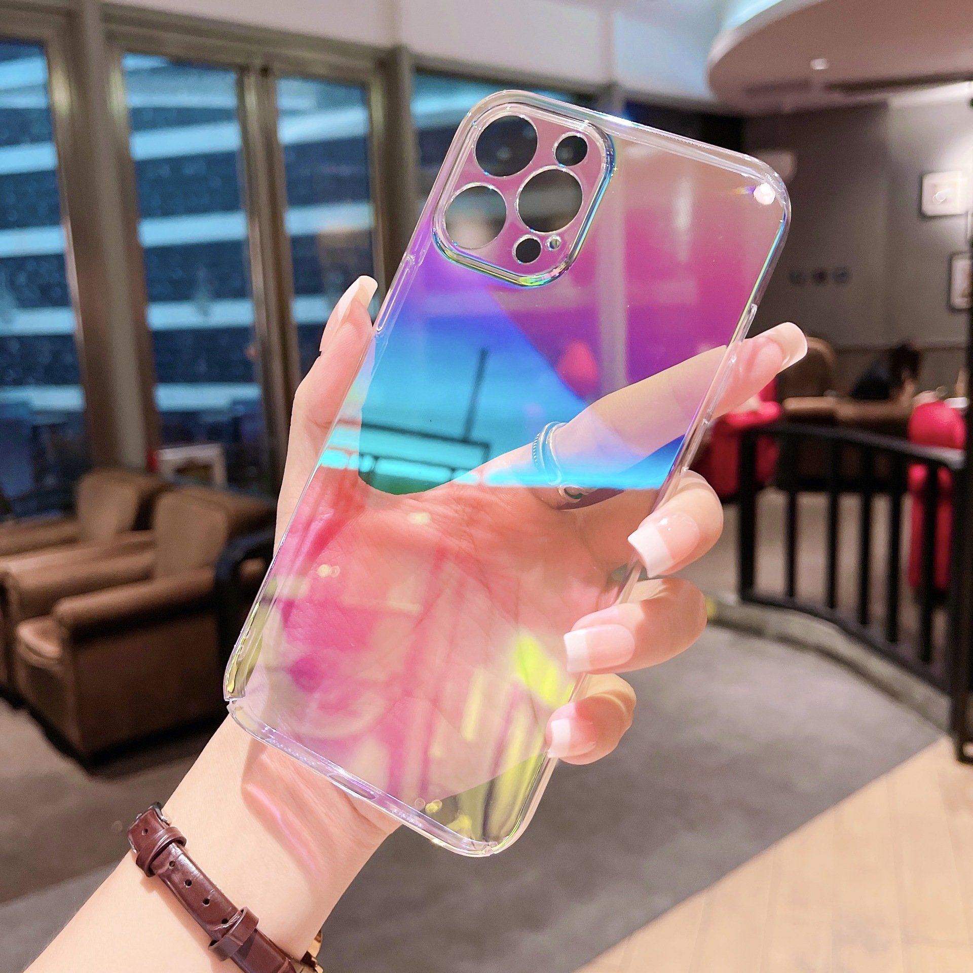 Laser rose red mobile phone case for Huawei for Honor For iphone