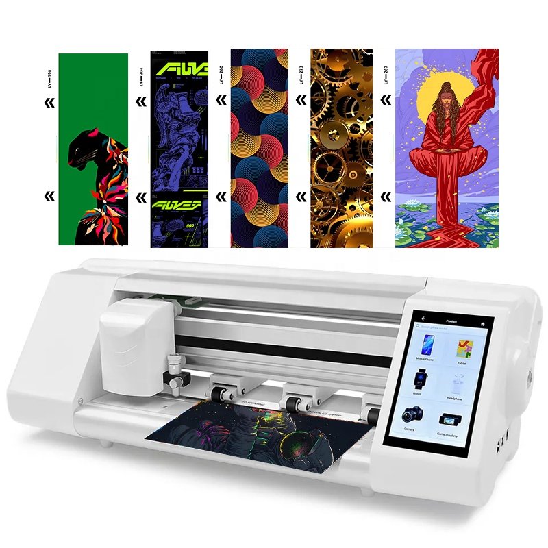 Mobile phone protective back sticker wrap 3D rainbow mobile skin design for mobile skin citing machine