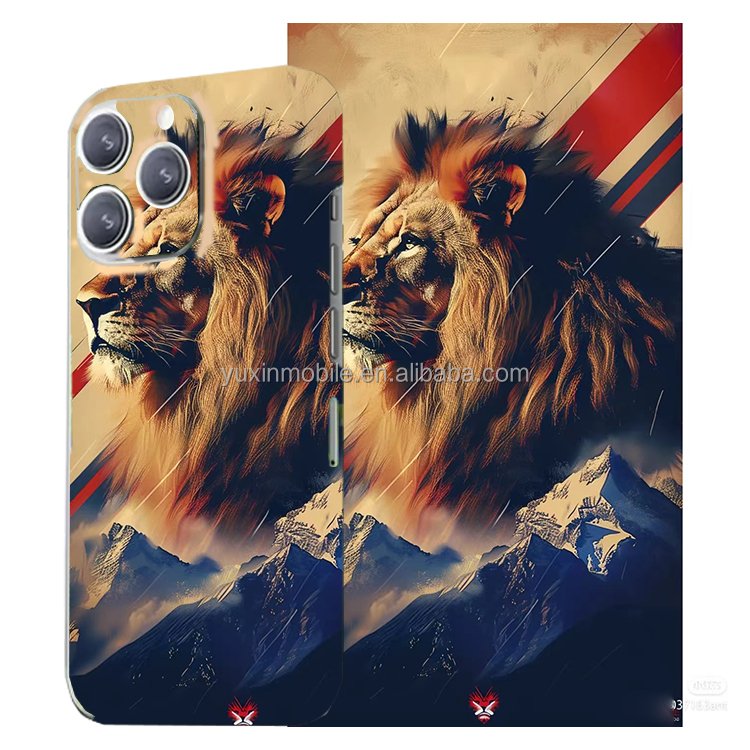 Mobile phone protective back sticker wrap 3D rainbow mobile skin design for mobile skin citing machine