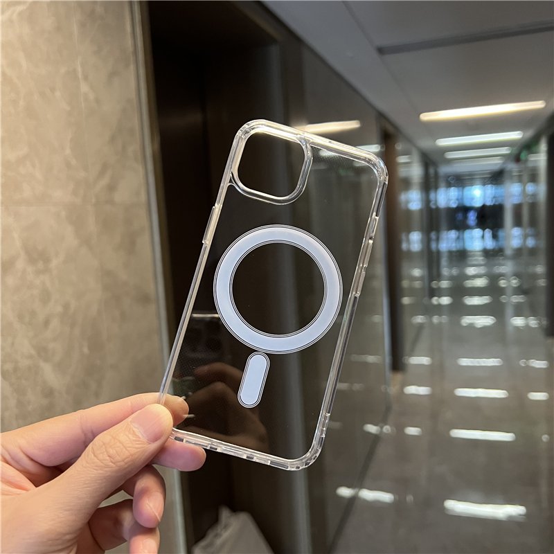 Magnetic Clear Phone Case for iphone 15 14 pro max transparent wireless charging Magnetic Case For iPhone 12 13 14 15 16 Case