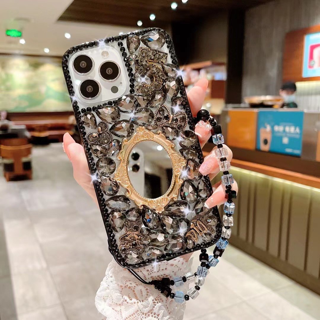 Hot Bling Diamond Glitter Luxury Mirror Phone Cover For Iphone 16 Pro Max New Mobile Phone Case 16 Plus 16Pro 15 14 13 12Pro Max