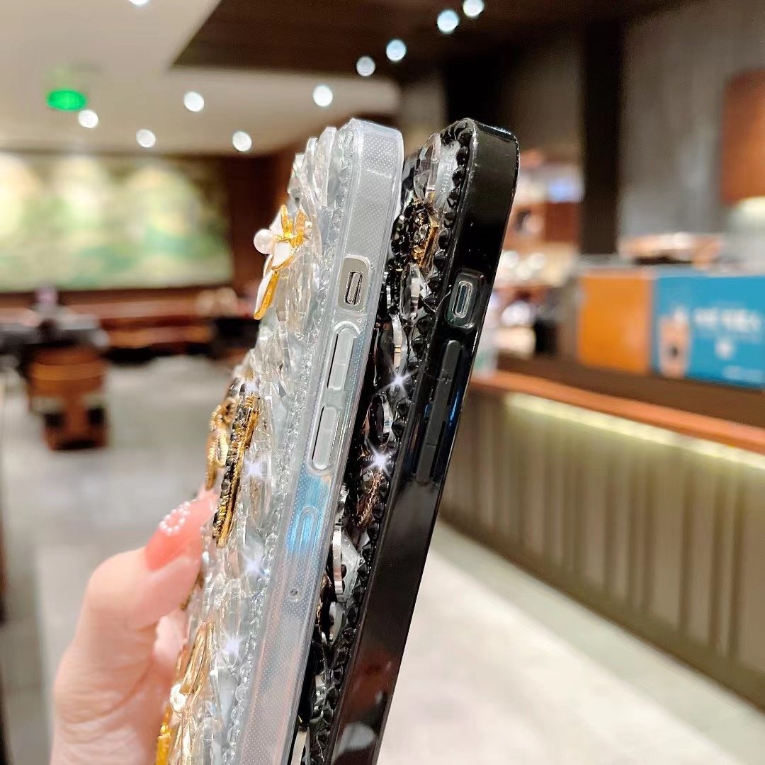 Hot Bling Diamond Glitter Luxury Mirror Phone Cover For Iphone 16 Pro Max New Mobile Phone Case 16 Plus 16Pro 15 14 13 12Pro Max