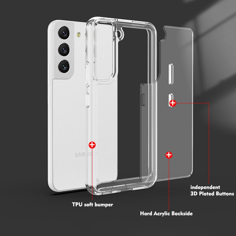 Clear TPU+Acrylic Shockproof Case for Samsung Galaxy S23/S24 Plus S22 Ultra Mobile Phones Space Case