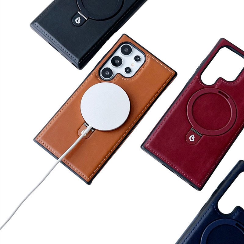 Wholesale Custom Oem Genuine Leather Mobile Phone Case for SAMSUNG S24Ultra S23 S22 Plus S24 Cellphone Case Cover