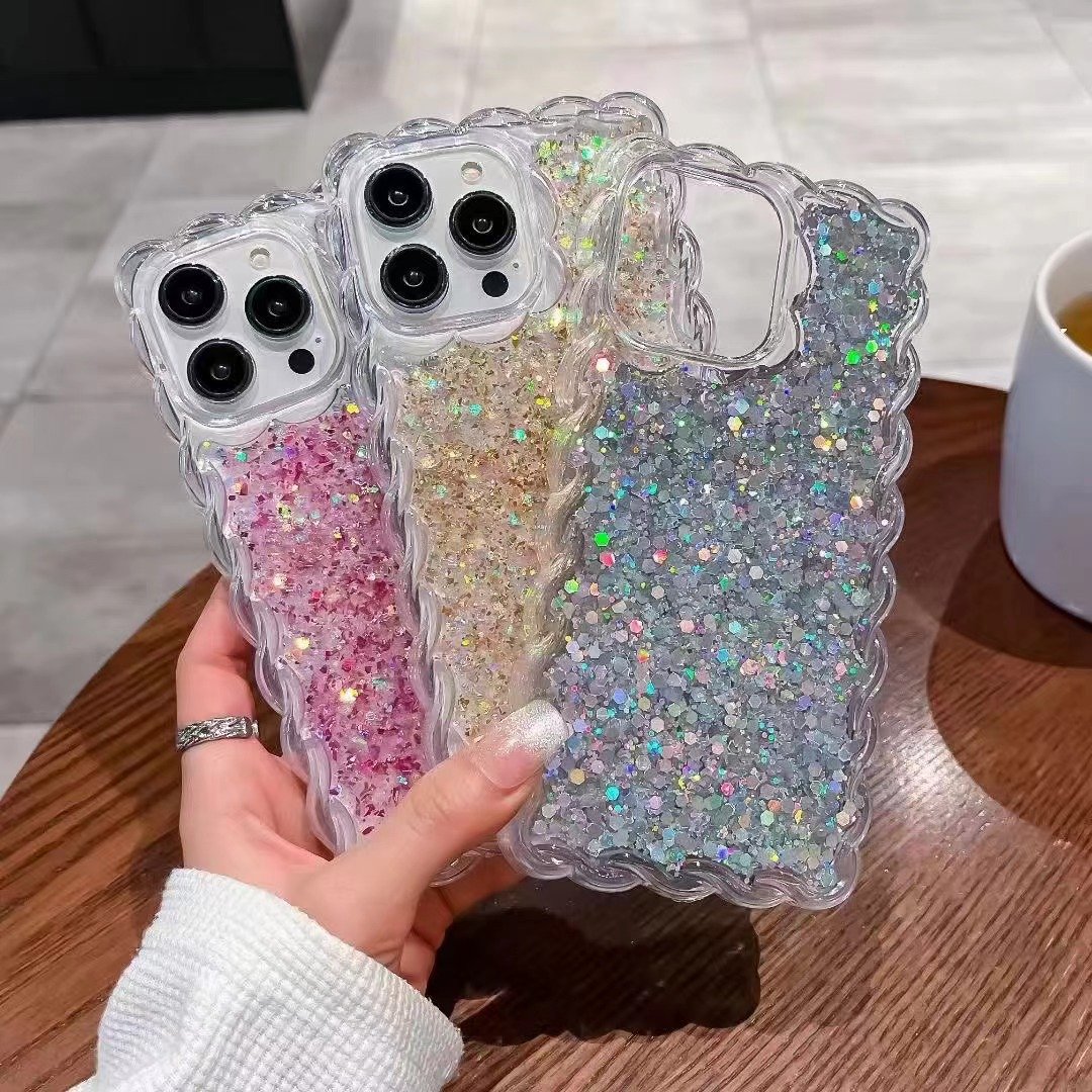 New Trending Luxury Phone Case for iPhone15 pro Designer Glitter Mobile Phone Cases for iPhone 12 13 14 15