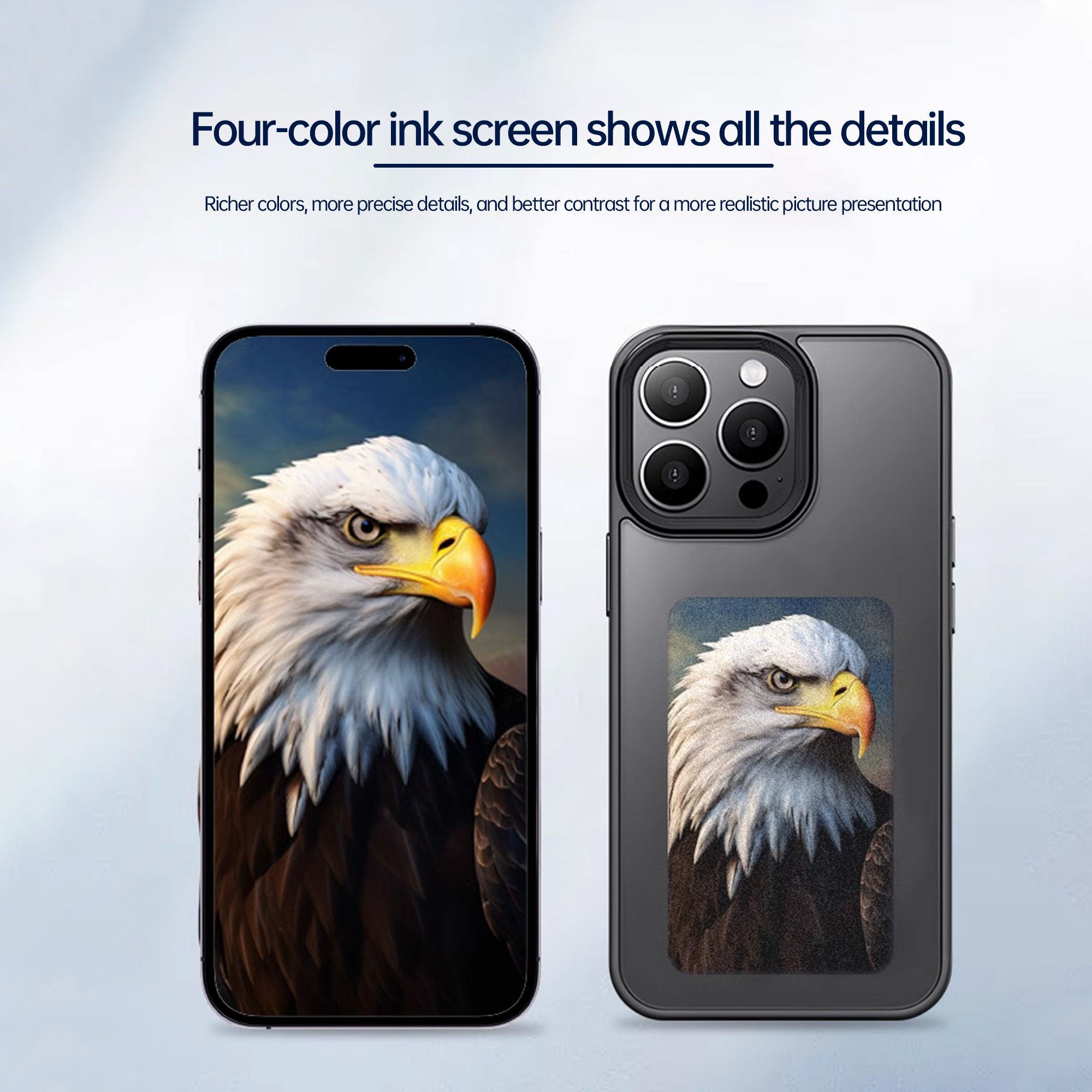 Smart Display NFC smart E ink screen Display mobile phone case cover for fundas iphone 12/13/14 15 Pro max DIY cases