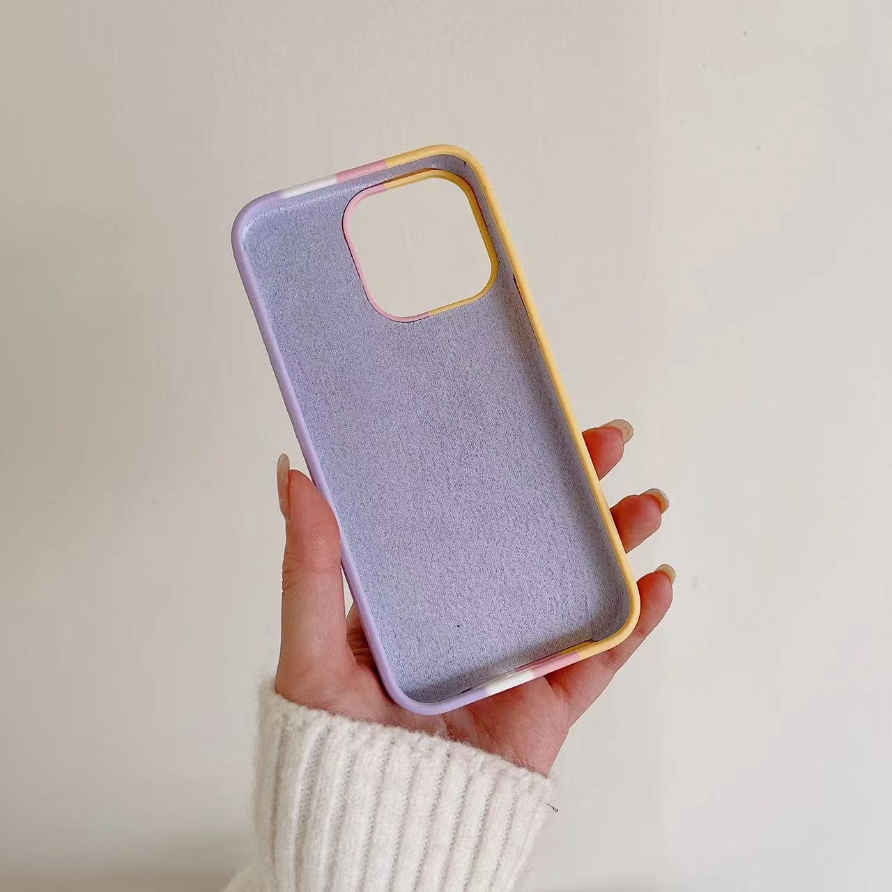 Rainbow Liquid Silicone Mobile Phone Case for Iphone 14 13 12 11 Pro Max XR Xsmax Female 8 7 6 Plus Full Protection Soft Shell