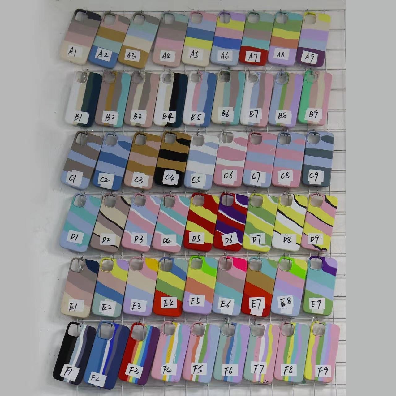 Rainbow Liquid Silicone Mobile Phone Case for Iphone 14 13 12 11 Pro Max XR Xsmax Female 8 7 6 Plus Full Protection Soft Shell