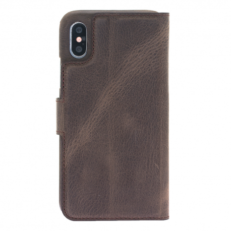 Cowhide Leather Protective Detachable mobile phone case for iphone X