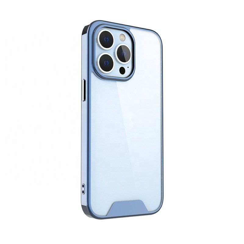 Wholesale Soft Shockproof Electroplated Bumper Transparent Clear TPU Mobile Phone Cases for iPhone 11 12 13 Pro Max mini X XR XS