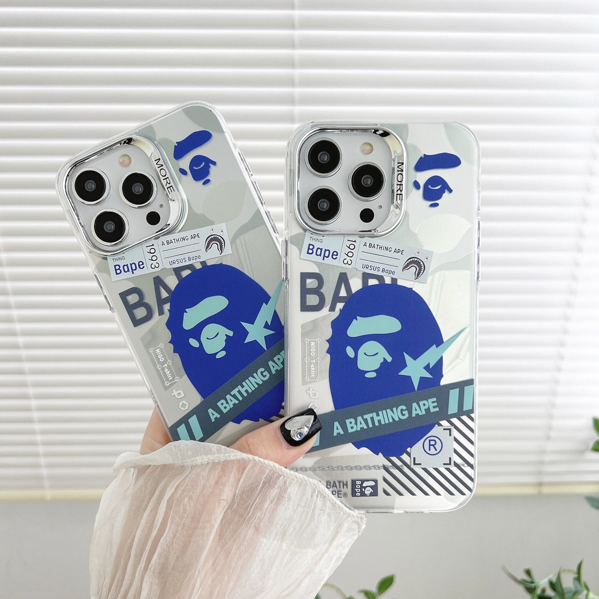 New Tide Brand OW Arrow Colorful Silver Phone Cases for iPhone 11 12 13 14 15 16 Pro max Personality Label Phone Accessories