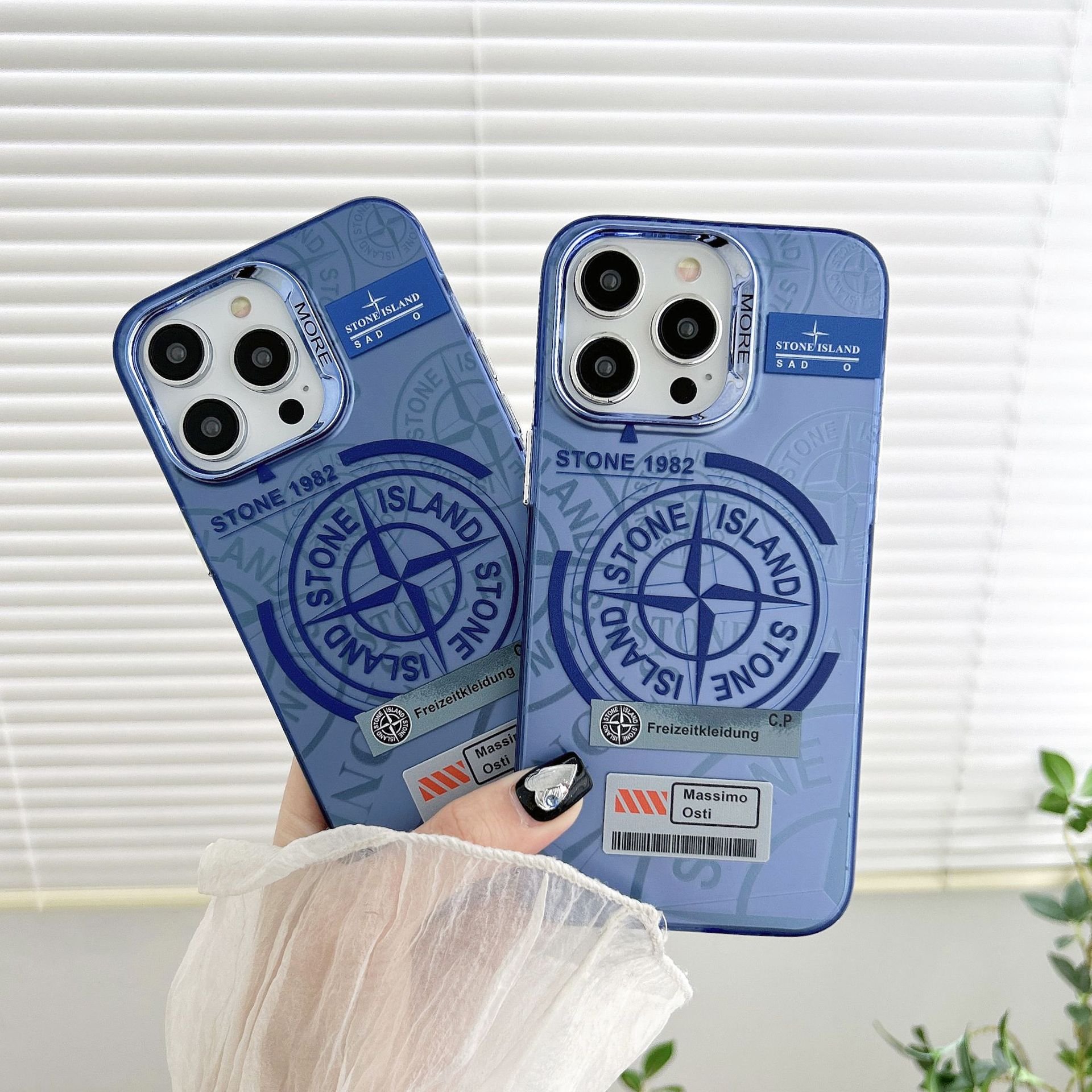 New Tide Brand OW Arrow Colorful Silver Phone Cases for iPhone 11 12 13 14 15 16 Pro max Personality Label Phone Accessories