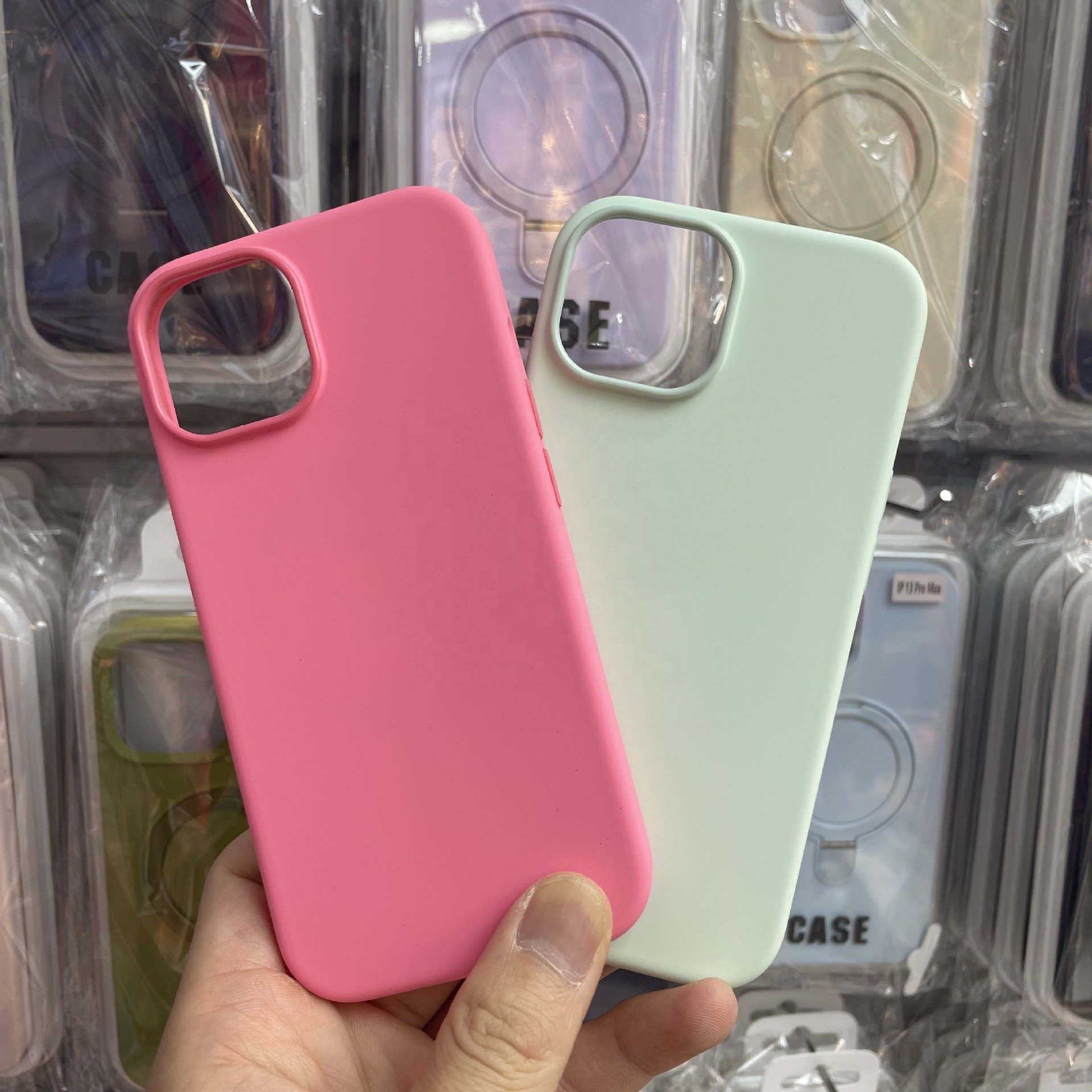 Original Logo Animation Pop-up Cover Liquid Silicone Magnetic Mobile Phone Bags Cases For Iphone 15 Pro Max Magnetic Phone Case