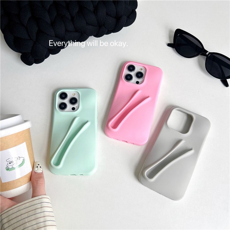 Hot popular rhode lip balm gloss holding mount lipstick lipgloss silicone phone case for iphone 15 14 13 12 11 pro max plus