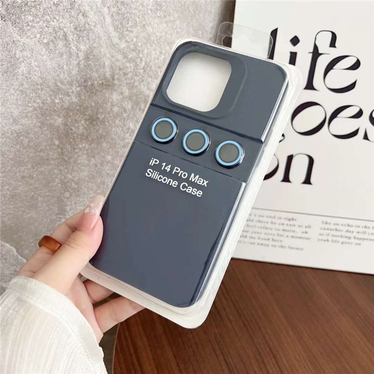 colorful Silicone Shockproof Phone Case For iphone 15 14 13 12 11 16 pro max luxury cover with Lens protector