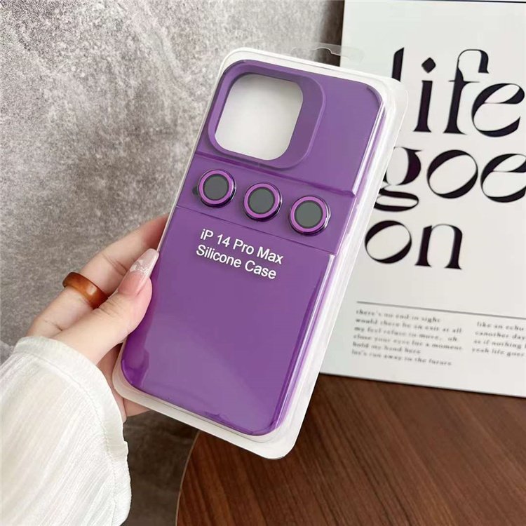 colorful Silicone Shockproof Phone Case For iphone 15 14 13 12 11 16 pro max luxury cover with Lens protector