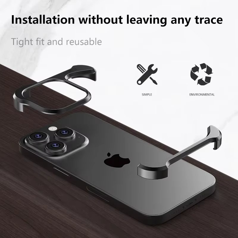 Luxury Irregular Aluminum Alloy Bumper With diffuser Phone Case for IPhone 16 pro max 1415 with Lens Film Protection Metal Cover