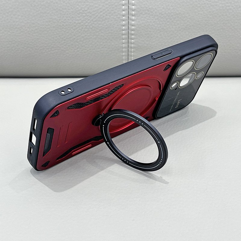 so cool men armor hard pc metal magnet stand tpu glass camera protector mobile phone cases for iphone16 15 14 13